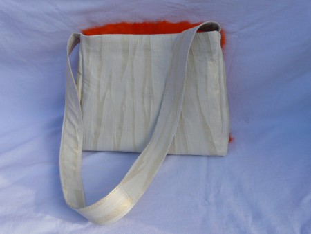 kožená kabelka+barvený králík